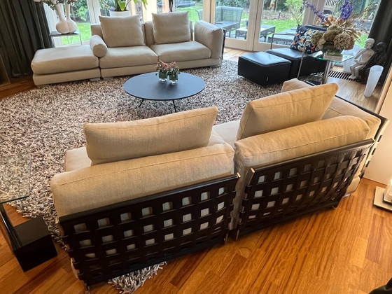 Image 1 of Flexform Cestone composizione angolare/2 panche con poggiapiedi