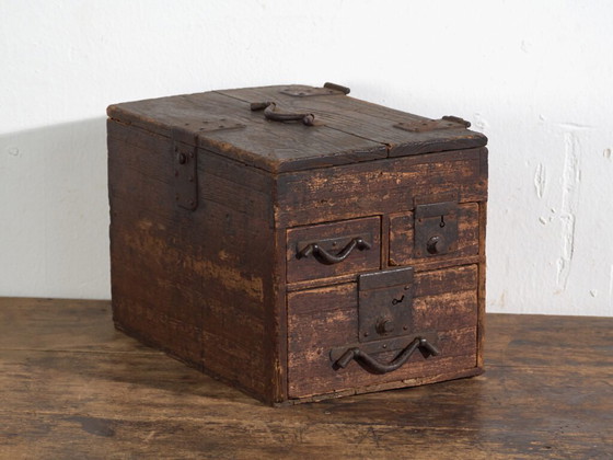 Cassettiera giapponese antica piccola con cassetti – Giappone, circa 1900 – Cassettiere (photo 5 of 40)