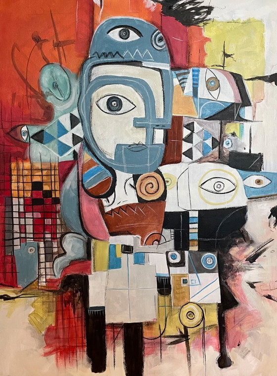 Image 1 of Origineel acrylschilderij van Don Kosta - digitale wereld