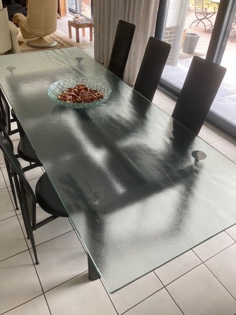 Le Corbusier Dining Table (LC6) with 6 Chairs