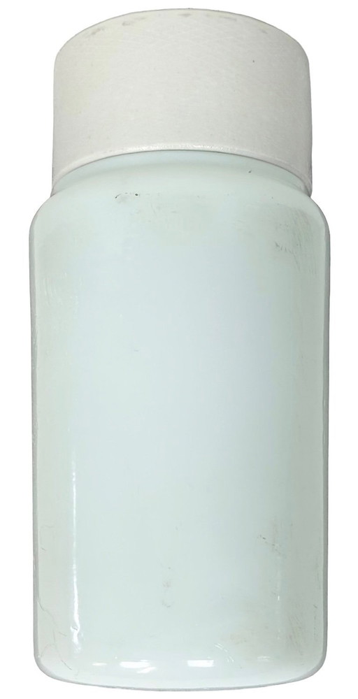 Vintage witte porseleinen plafondlamp met melkglas, jaren 70