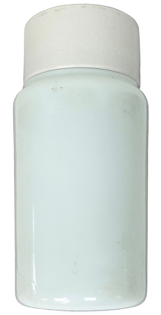 Image 1 of Lampada da soffitto vintage in porcellana bianca con vetro lattimo, anni '70