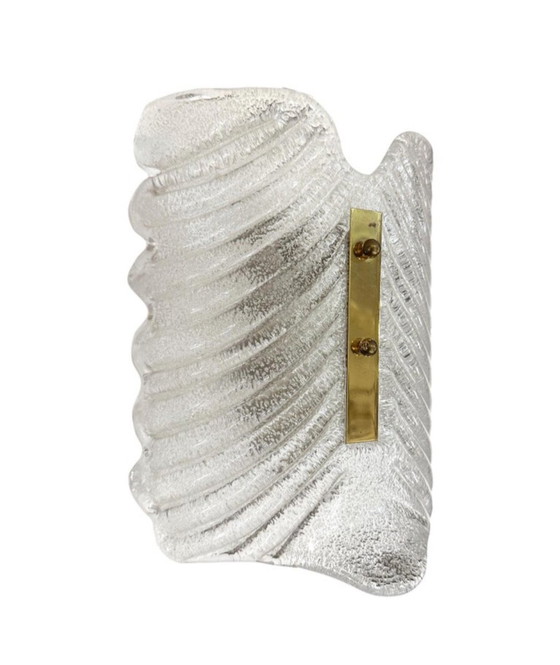 Image 1 of Lampada da parete vintage Fischer Leuchten in ghiaccio satinato