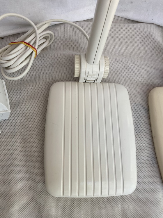 Image 1 of Paire de lampe Finlandaise LIVAL SENIOR année 80 beige et blanc 