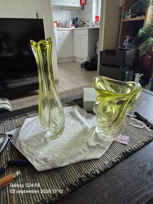 Val Saint Lambert – vazen, Crystal, Glass
