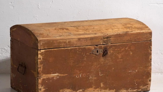 Baule antico patina marrone (c.1920) #49 – Armadi contenitori, Rustic (photo 3 of 33)