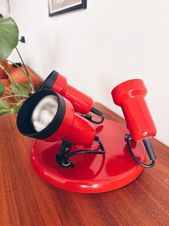 Image 1 of Lampe de plafond vintage rouge Mand Eurolux