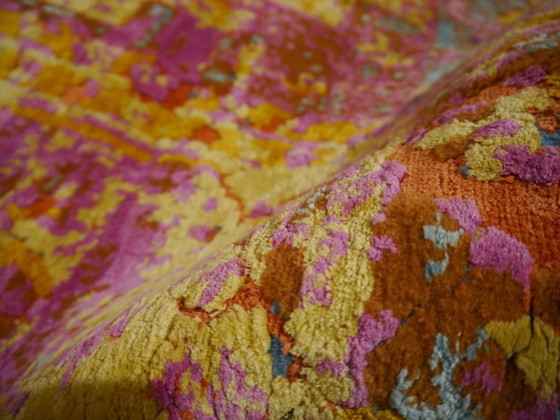 Image 1 of Zijden vloerkleed - Modern design vloerkleed Heriz zijde 300 x 250