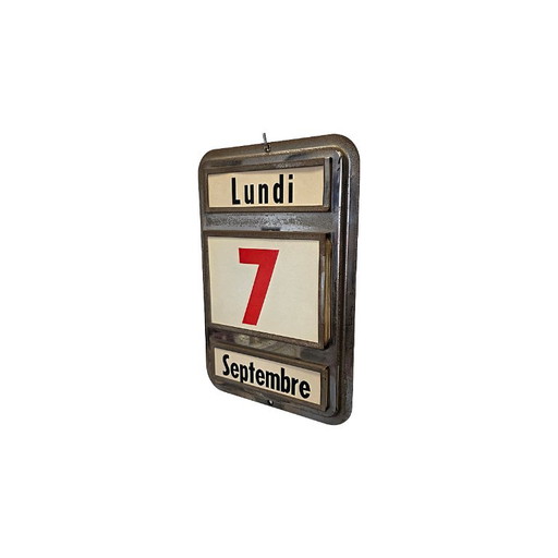 Calendario da parete perpetuo francese vintage, anni '60 – wanddecoratie, Metal (photo 2 of 5)