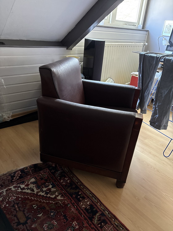 Image 1 of Leren Rokerstoel