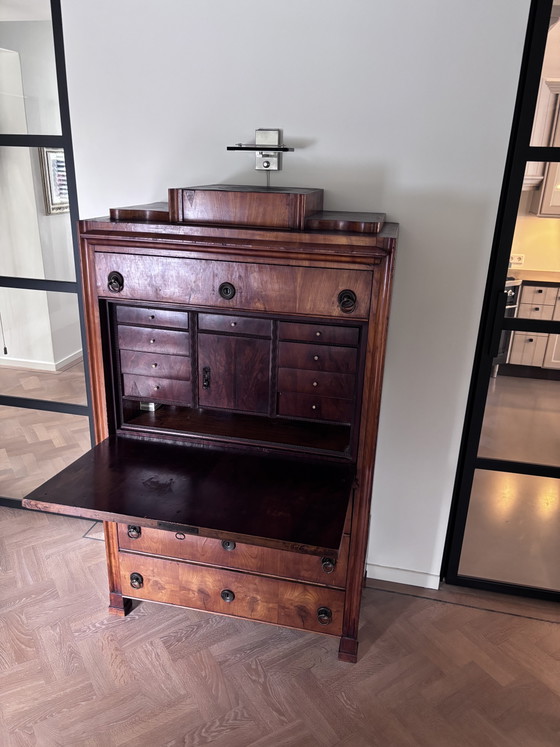 Escritorio secreter de madera de cerezo de 1830. – Metal, Wood (photo 7 of 14)