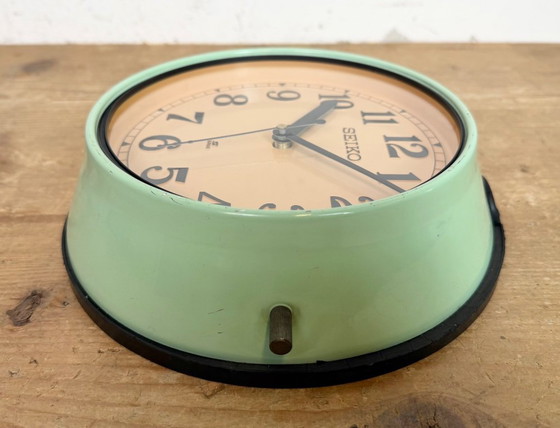 Image 1 of Vintage groene Seiko scheepswandklok, jaren 70