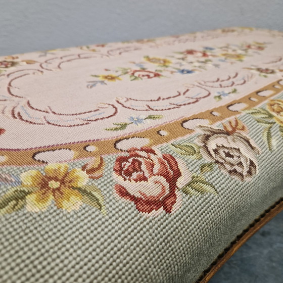 Image 1 of Louis XV boudoir bench Antique needlepoint