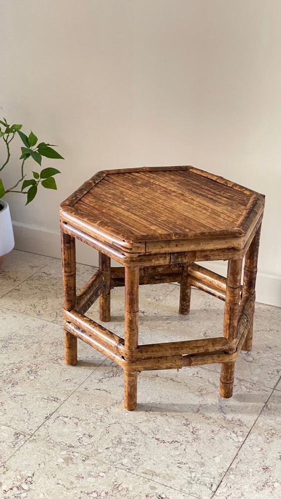Image 1 of Vintage bamboo coffee table
