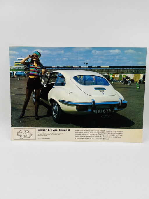 Jaguar E-type serie 3 Kartonnen foto