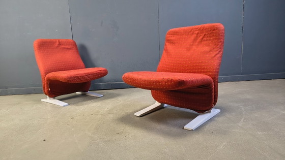 Image 1 of Pierre Paulin Concorde chairs, set of 4, 1960s