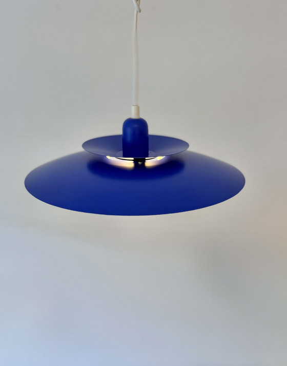 Suspension vintage El-Light Danish Blue Multi-Shade – Années 1970 – Metal (photo 5 of 11)