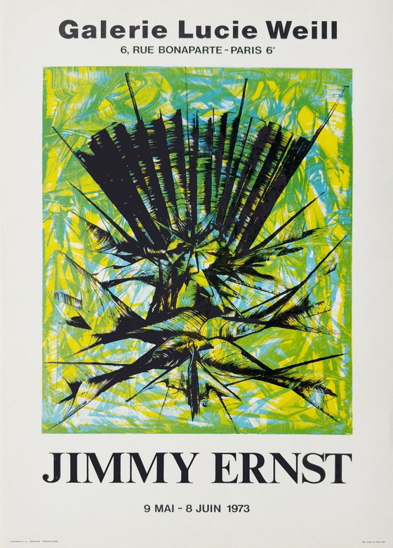 Image 1 of Jimmy ERNST Expo 73 - Galerie Lucie Weill original poster 1973