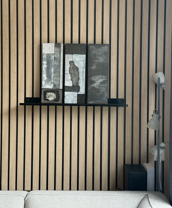 Image 1 of Ageeth Leemkuil – Industrial Mixed Media Triptych – Galerie Stijl