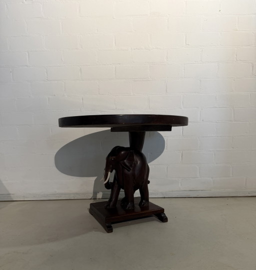 Vintage Elephant Table Mahogany Wood Art Deco Retro – bijzettafels