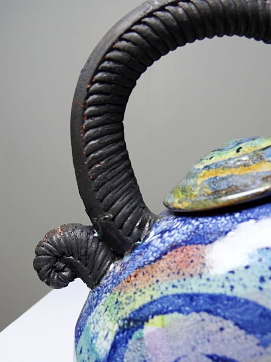 Image 1 of Terracotta teapot, US studio, 1950s-1970s, David Constantine White style
