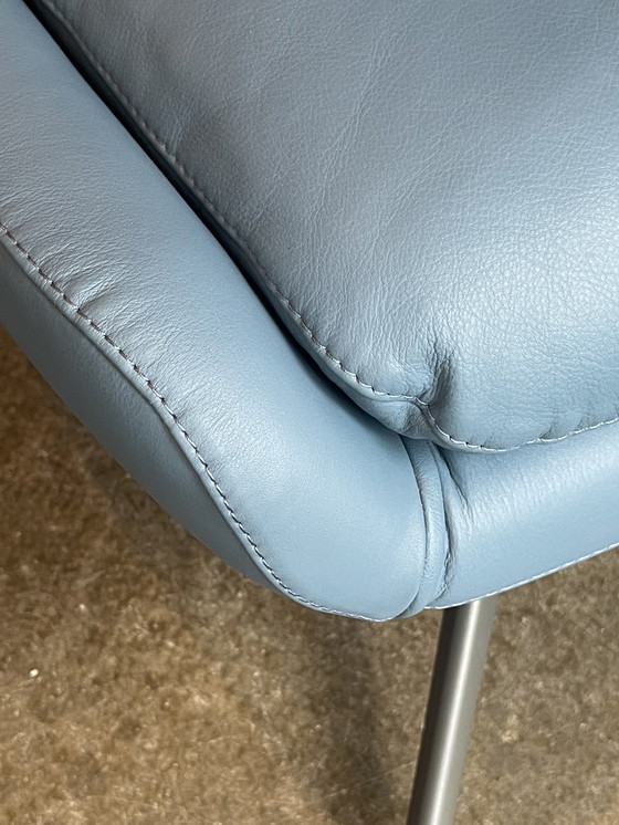 Image 1 of Leolux Lloyd relax armchair plus footstool Elmosoft leather NEW