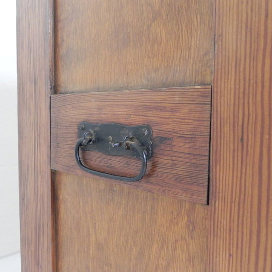 Pine school chart cabinet, architect's cabinet, map cabinet, 1930s, Storage cabinet, Wood, Brown (photo 25 of 25)