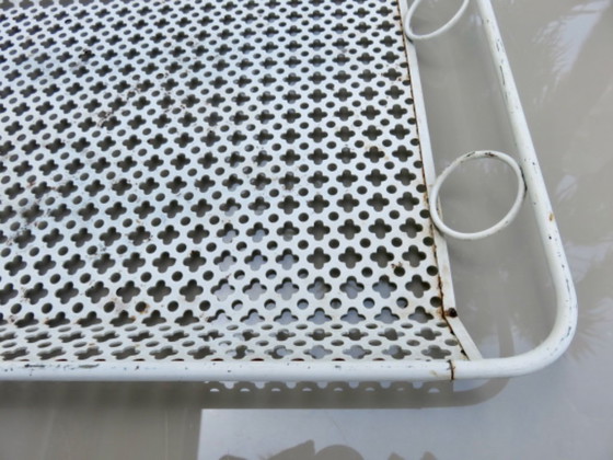 Image 1 of Mathieu Mategot perforated metal tray with clover design, circa 1950, France