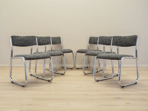Conjunto de seis sillas, diseño italiano, años 80, producción: Italia