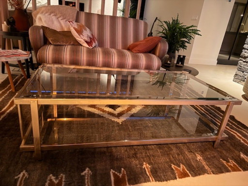 Tavolino da caffè/tavolino laterale Willy Rizzo / stile Hollywood Regency