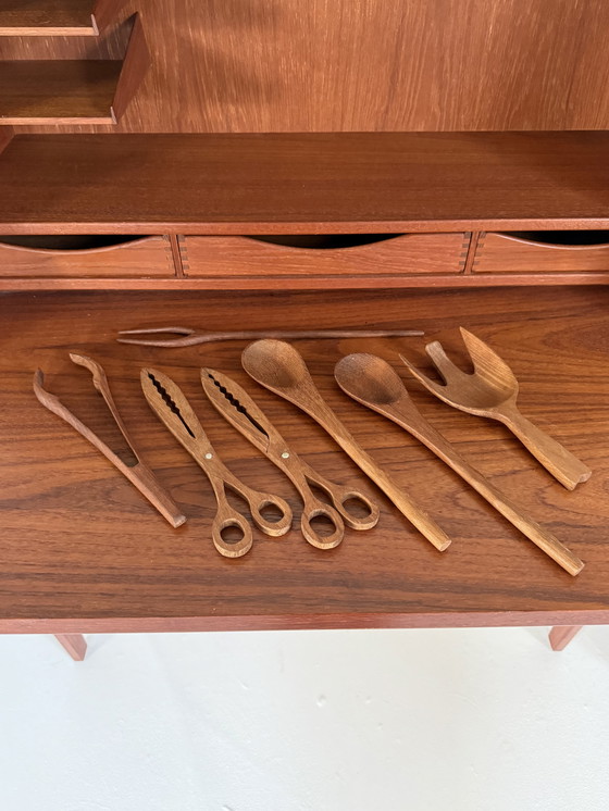 Image 1 of Utensili da cucina vintage in teak danese anni '60