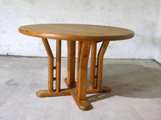 pine dining table, Netherlands, 1970 – Wood, Scandinavian (photo 5 of 9)