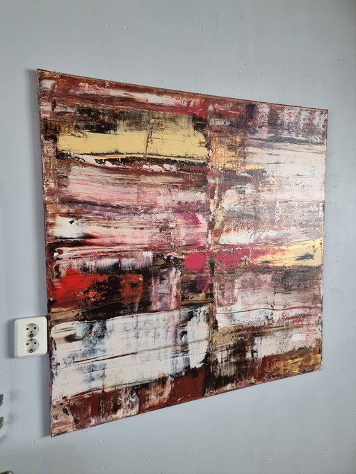 Frances Eckhardt - colorful abstract handmade artwork 100x100