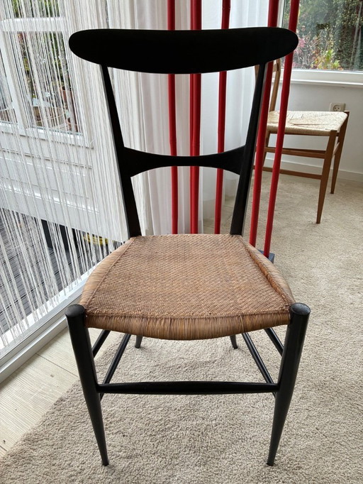 Schwarz lackierter CHIAVARI Stuhl von BOTTI & GANDOLFO