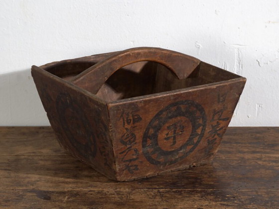 Antique Chinese painted wood basket – China, circa 1900 – Decorative Objects (photo 7 of 39)