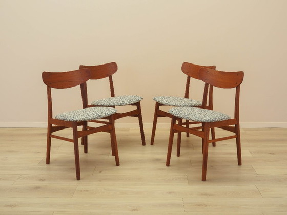 Image 1 of Set of four teak chairs, Danish design, 1970s, made in Denmark