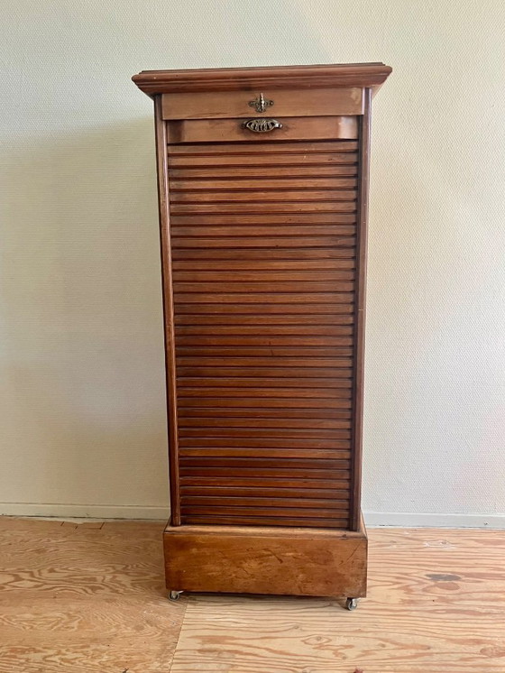 Image 1 of Armario con puerta de persiana, roble, años 40