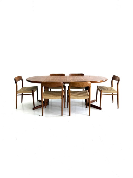 Table à manger extensible vintage, Joh. Kristoffersen & Son '60 – Joh. Kristiffersen & Søn (photo 7 of 15)