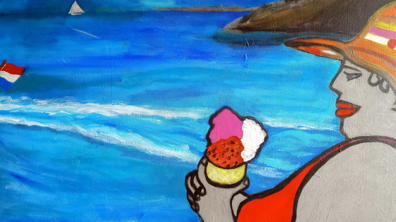 Image 1 of T.v.Steenbetgen "Big Sweet Summer" 100 x 100 cm New