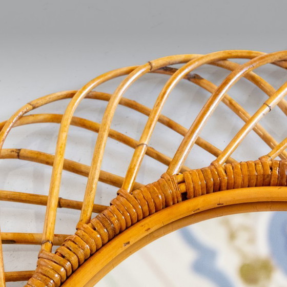 Image 1 of 1x Specchio in bambù Sunburst Mid-Century Modern, Franco Albini, Italia anni '60