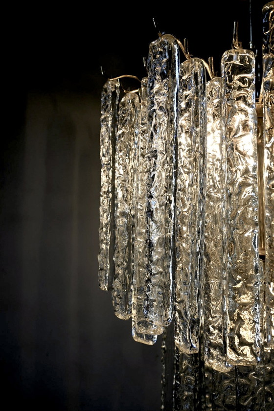 Italiaanse Kroonluchter In Murano Glas - Toni Zuccheri Venini – Hanglampen, Metal, Vintage (photo 15 of 15)