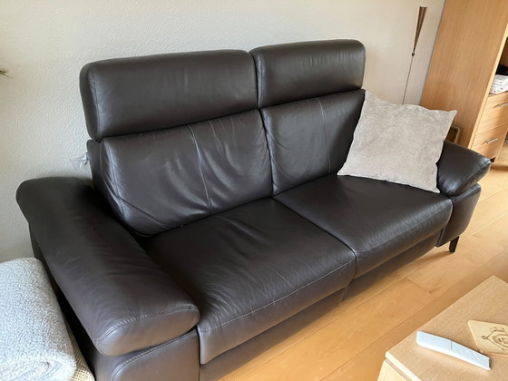 Image 1 of Leather Two-Seater Sofa ROM1961 - Electrically Adjustable