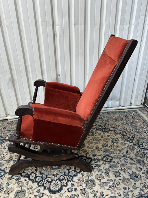 Engelse mid-century schommelstoel 