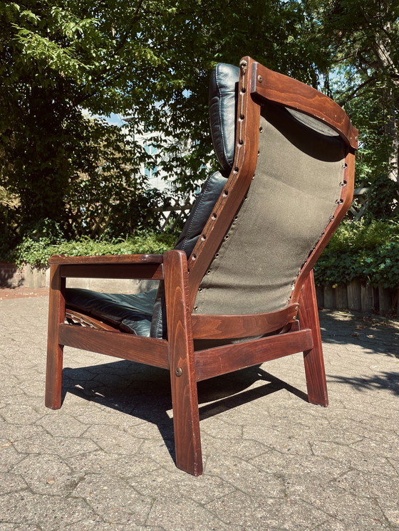 Image 1 of Poltrona reclinabile in teak raro Westnofa