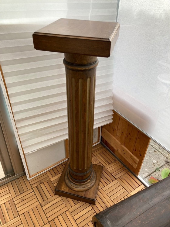 Colonna in legno/portapiante, Colonne, Marrone, Klassiek (foto 4 di 5)