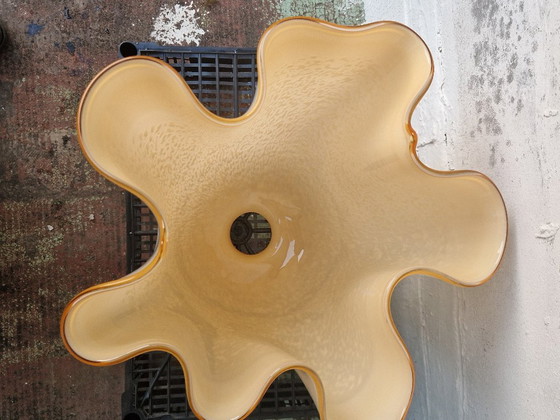 Image 1 of Lampe suspendue mouchoir en verre de Murano