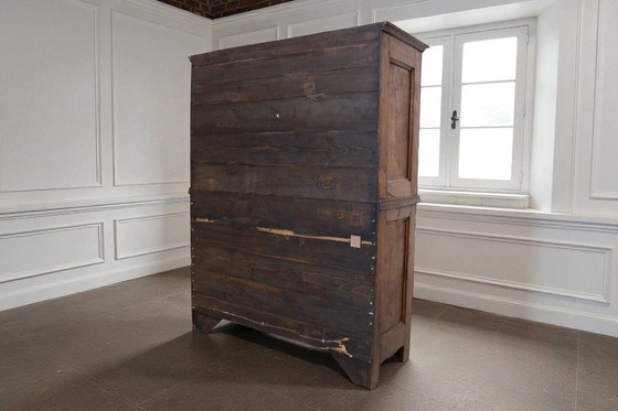 Image 1 of Armadio/credenza in stile provinciale francese – Legno massello – altezza 191 cm