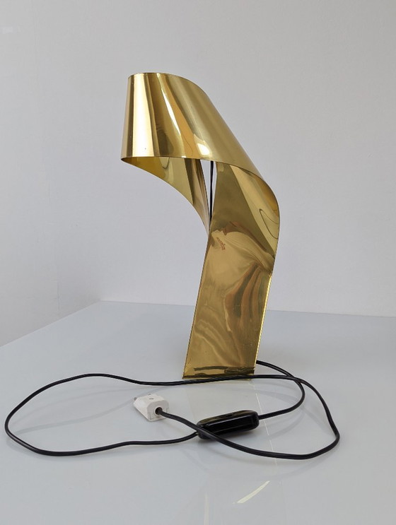 Image 1 of Limited Edition Sculptural Brass Lamp by Serge Mansau, 1970s