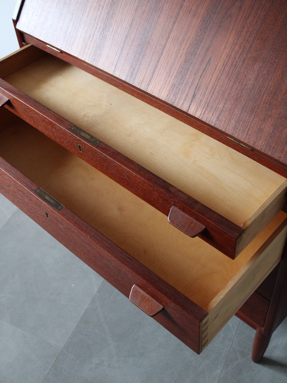 Vintage Deense secretaire in teak – Bureau, Wood (photo 9 of 13)