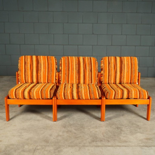 Canapé modulaire vintage – années 1970 – modulaire banken, Textile